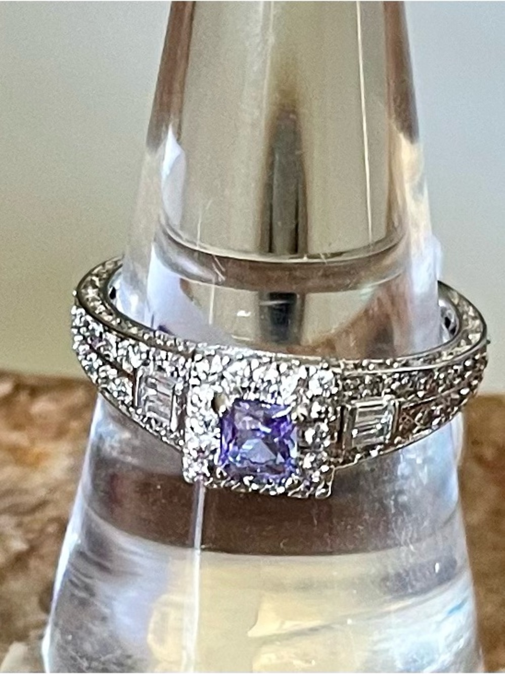 BP Retro RBP2419 Unicorn Alert Amethyst on Rhodium Ring HTF